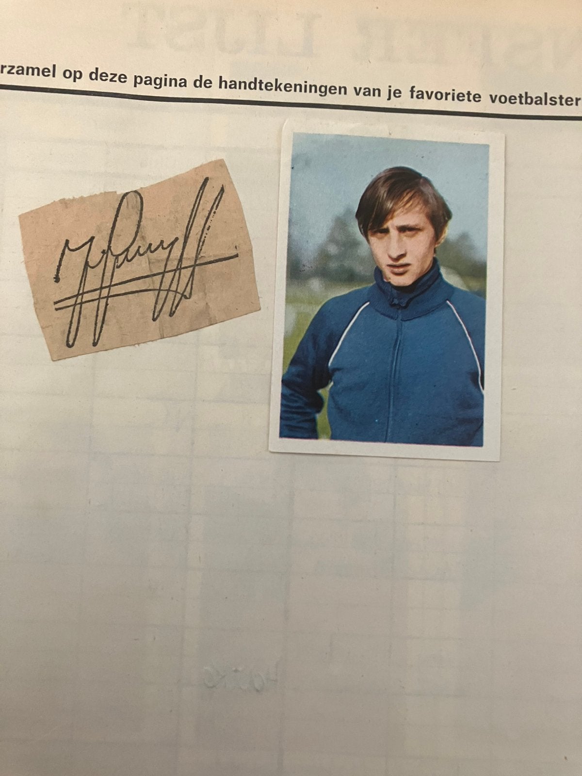 Johan Cruyff panini Vanderhout 1969-1970 handtekening, Ophalen of Verzenden, Zo goed als nieuw, Buitenlandse clubs, Poster, Plaatje of Sticker
