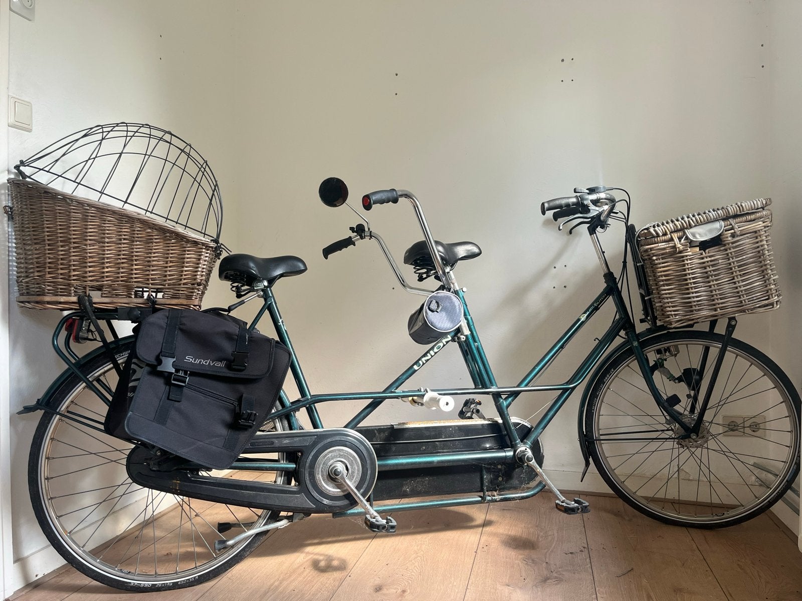 Tandem fiets Union Double Dutch, 55 cm of meer, Ophalen of Verzenden, Zo goed als nieuw, Minder dan 10 versnellingen