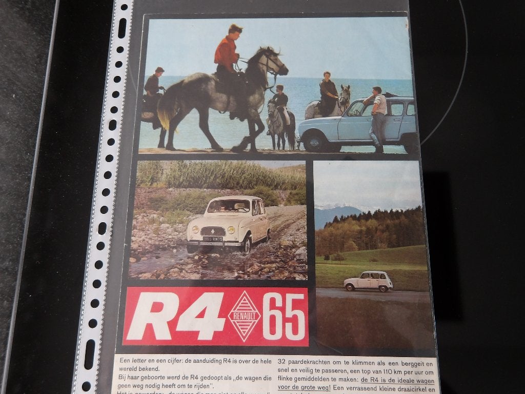 Renault R4 1965 Reclamefolder / Brochure, Renault, Ophalen of Verzenden, Zo goed als nieuw, Renault