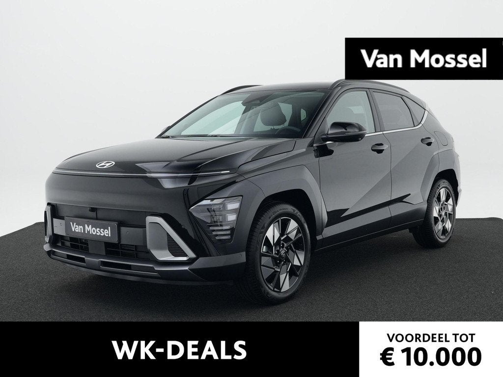 Hyundai Kona 1.6 GDI HEV Premium | Lederen bekleding | Stoel, Auto's, Hyundai, 137 pk, Euro 6, Met garantie (alle), Zwart