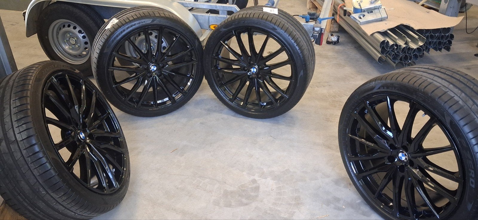 zwarte  bmw x5 22 inch breedset velgen, Auto-onderdelen, Banden en Velgen, Ophalen, Gebruikt, Banden en Velgen, Overige maten