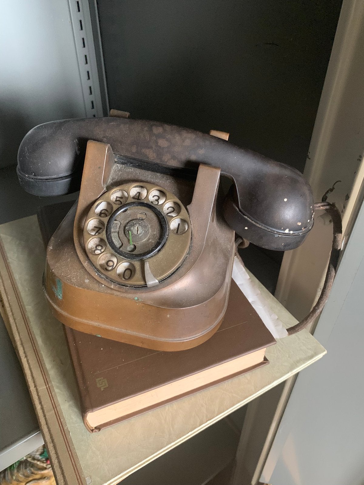 Koperen telefoon, Telecommunicatie, Vaste telefoons | Niet Draadloos, Ophalen, Zo goed als nieuw