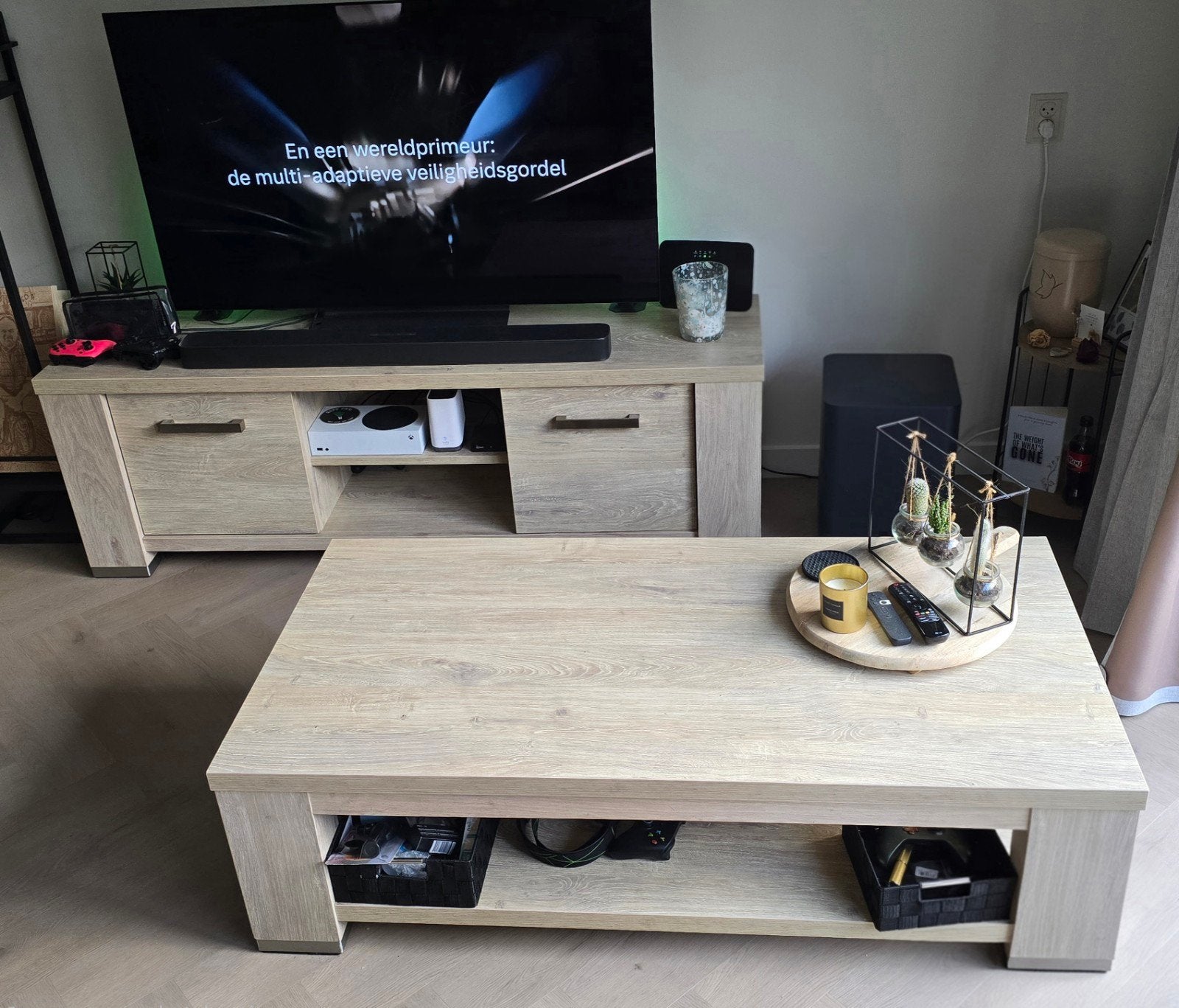 TV kast/TV meubel met opbergruimte, Ophalen, Gebruikt, 150 tot 200 cm, Minder dan 100 cm