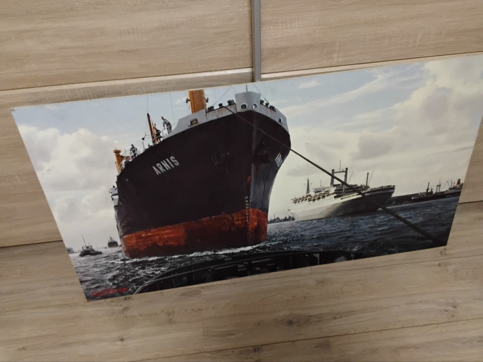 Maritiem schilderij van vrachtschip 'Arnis', Watersport en Boten, Ophalen, Nieuw