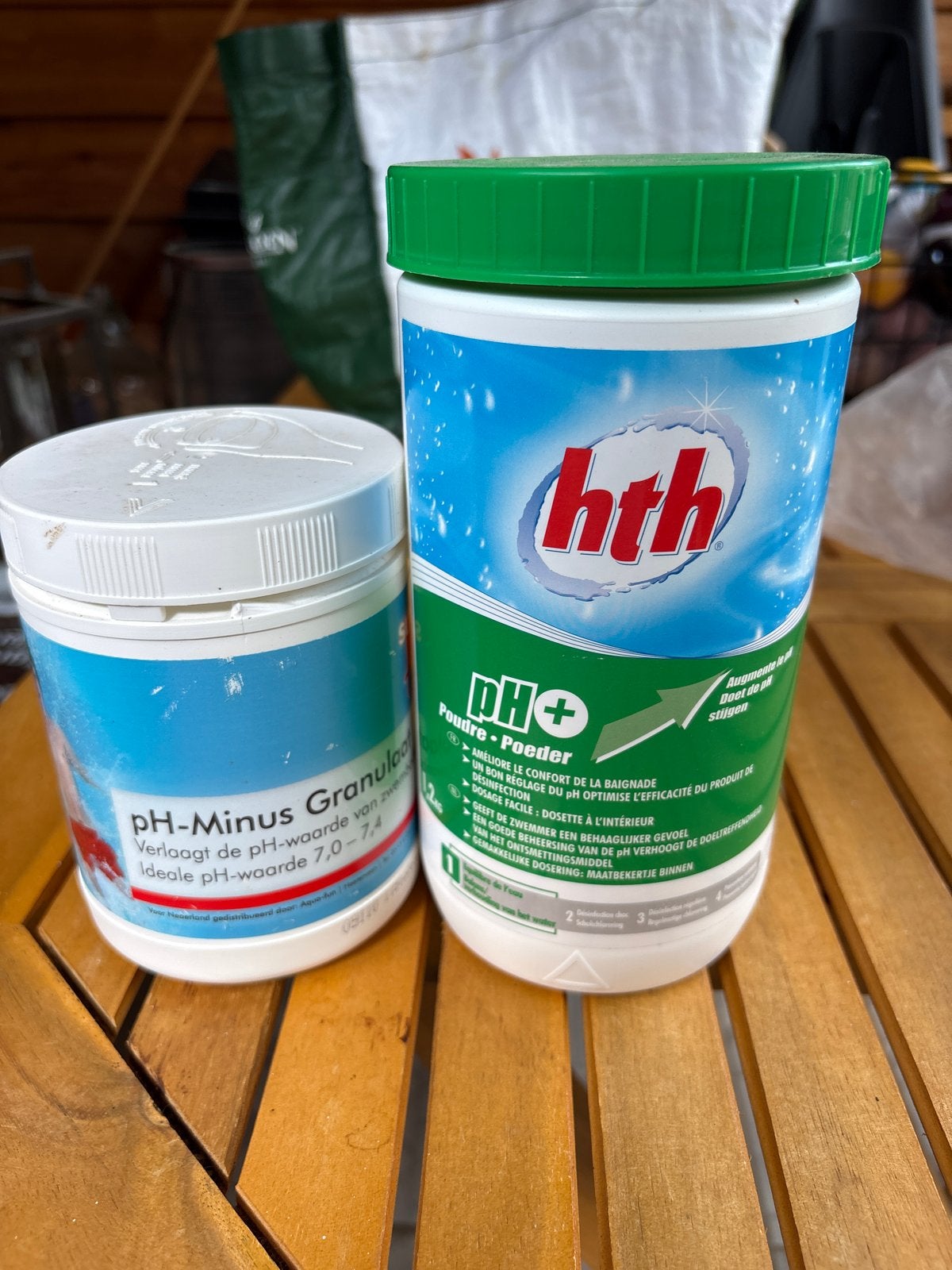 pH poeder zwembad: pH-Plus en pH-Minus granulaat, Ophalen of Verzenden, Gebruikt, Reinigingsmiddel
