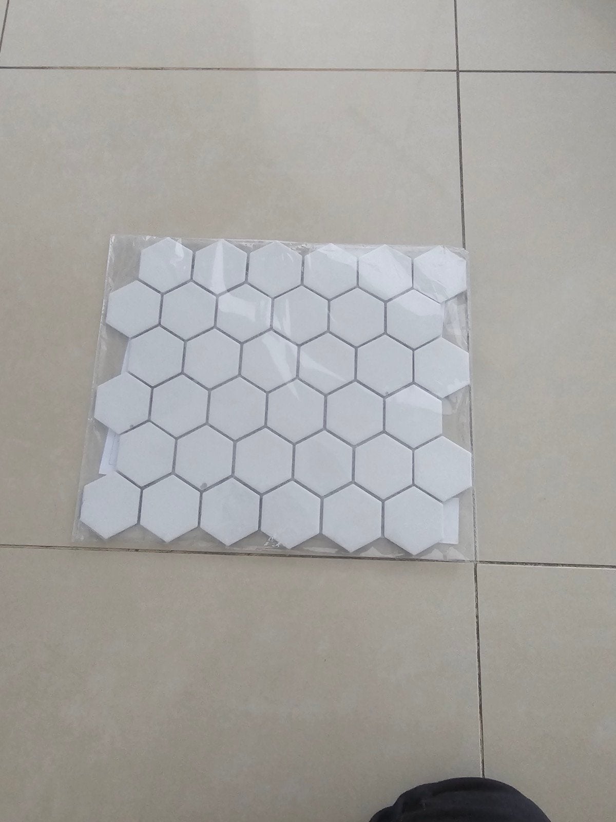 Witte Hexagon Mozaïektegels - Nieuw in Doos, Doe-het-zelf en Verbouw, Ophalen