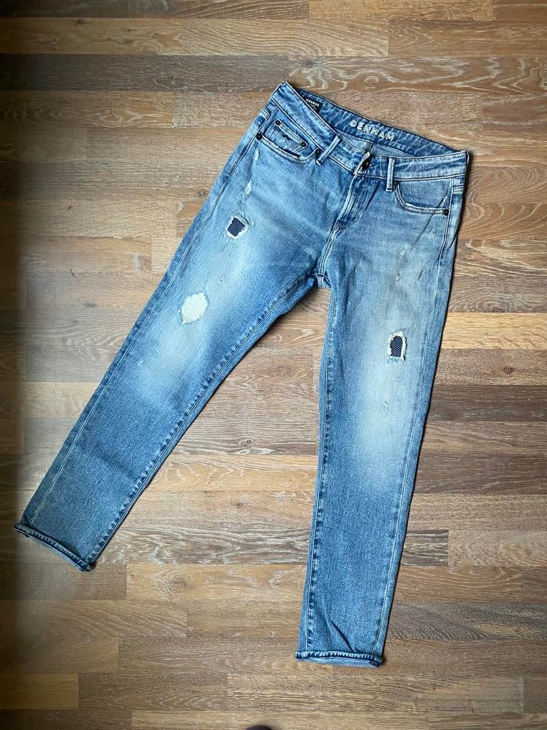 Denham Monroe tapered fit jeans mt 26/30, Ophalen of Verzenden, Nieuw, Blauw, W27 (confectie 34) of kleiner