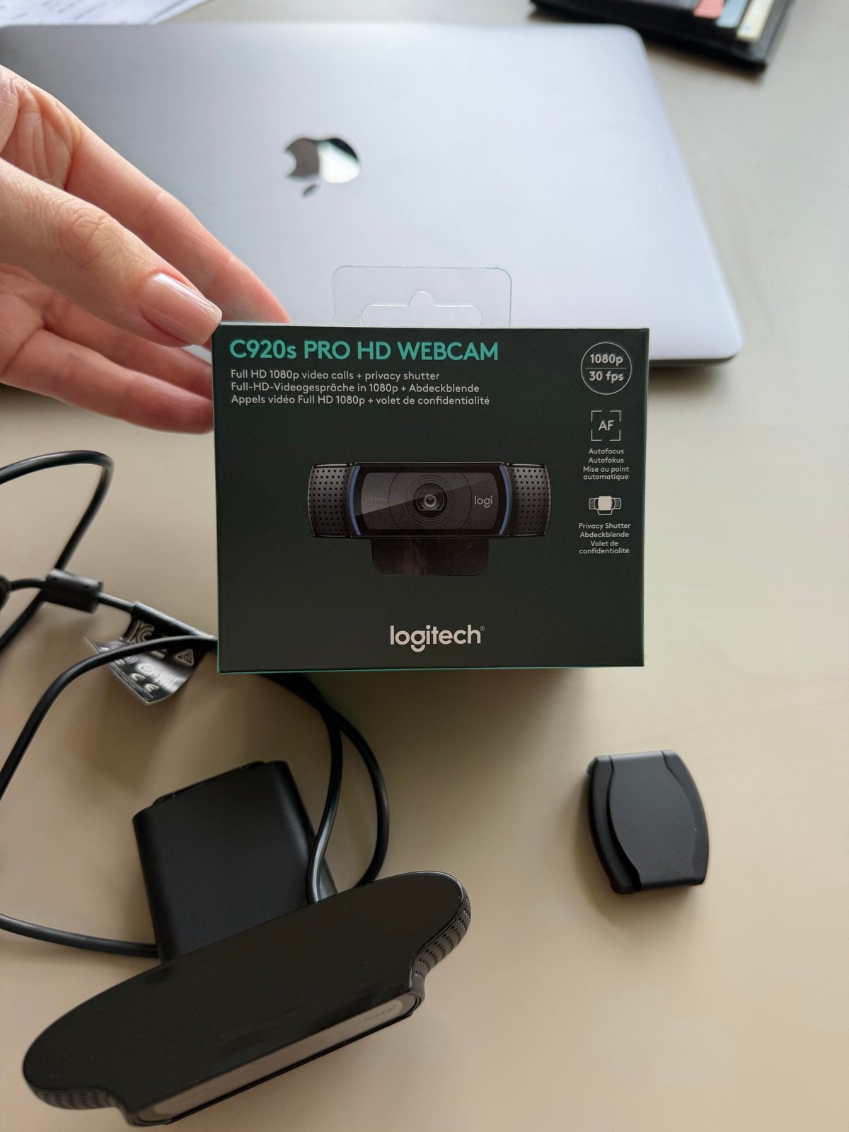 Logitech C920s Pro HD Webcam - Full HD 1080p, Computers en Software, Webcams, Ophalen of Verzenden, Zo goed als nieuw, Windows