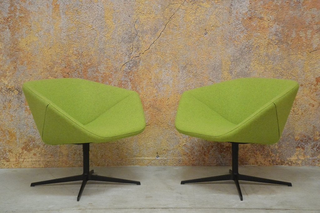 ZGANieuw! groene stoffen Montis Ella design draaifauteuil, Montis, Montis, 75 tot 100 cm, Ophalen of Verzenden