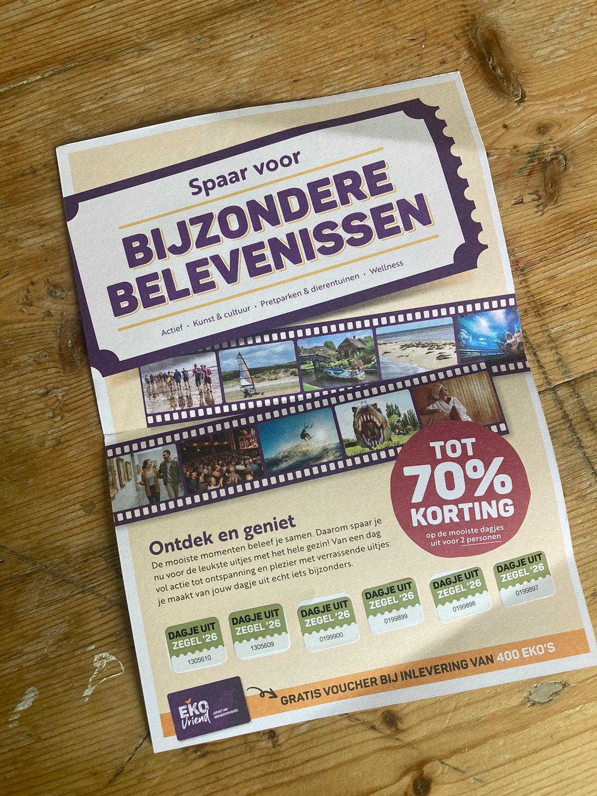 EkoPlaza spaaractie ‘Bijzondere Belevenissen’, Ophalen of Verzenden, Winkel, Super of Benzinepomp, Volle spaarkaart