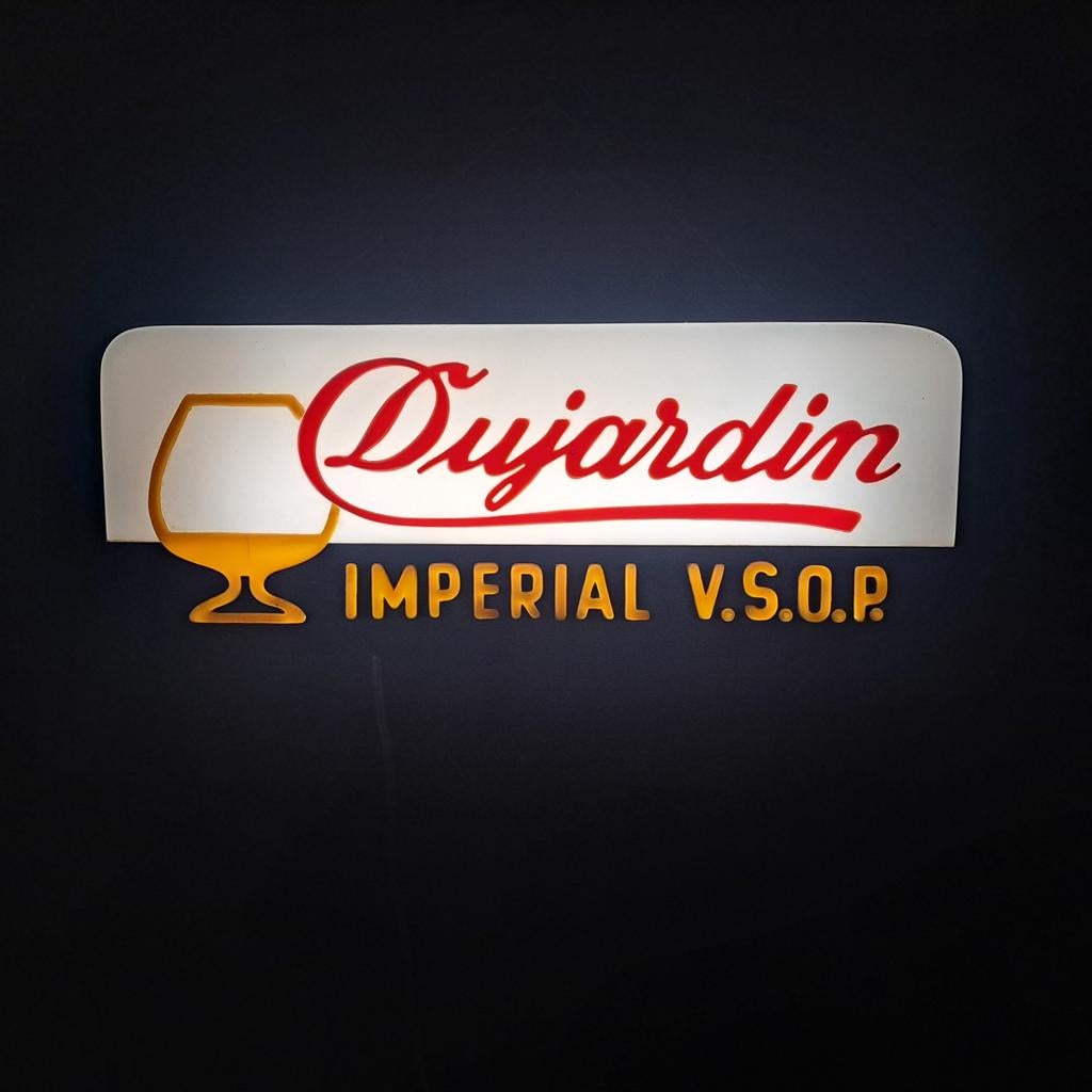 Dujardin imperial lichtbakje reliëf letters, Ophalen of Verzenden, Gebruikt, Reclamebord