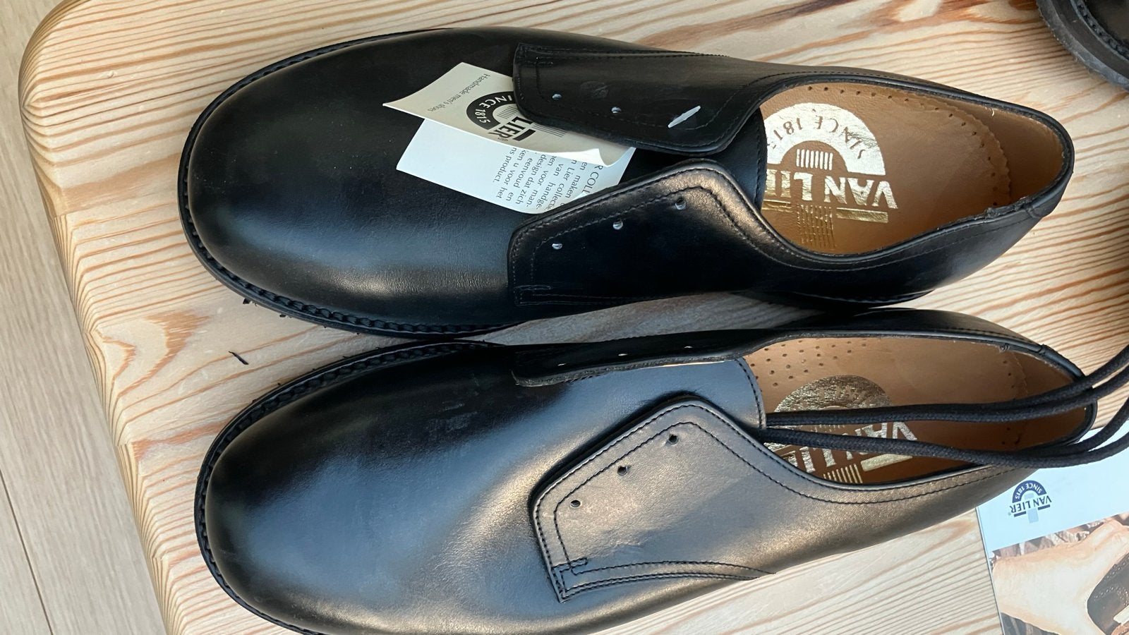 Van Lier handgemaakte herenschoenen - Zwart leer, Ophalen of Verzenden, Nieuw, Zwart, Veterschoenen