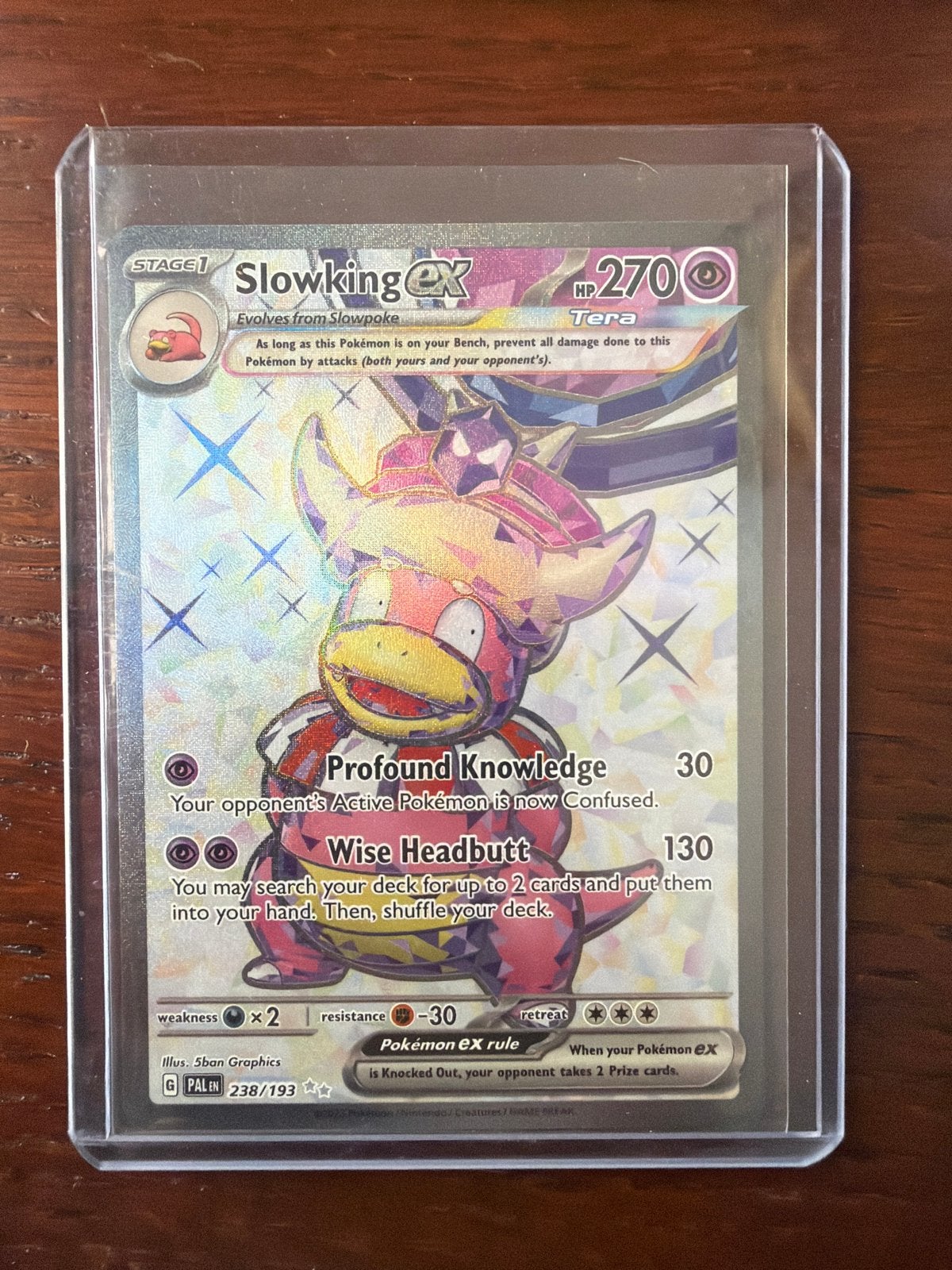 Pokémon TCG: Slowking ex Tera (238/193) - Paldea Evolved, Ophalen of Verzenden, Zo goed als nieuw, Losse kaart, Foil