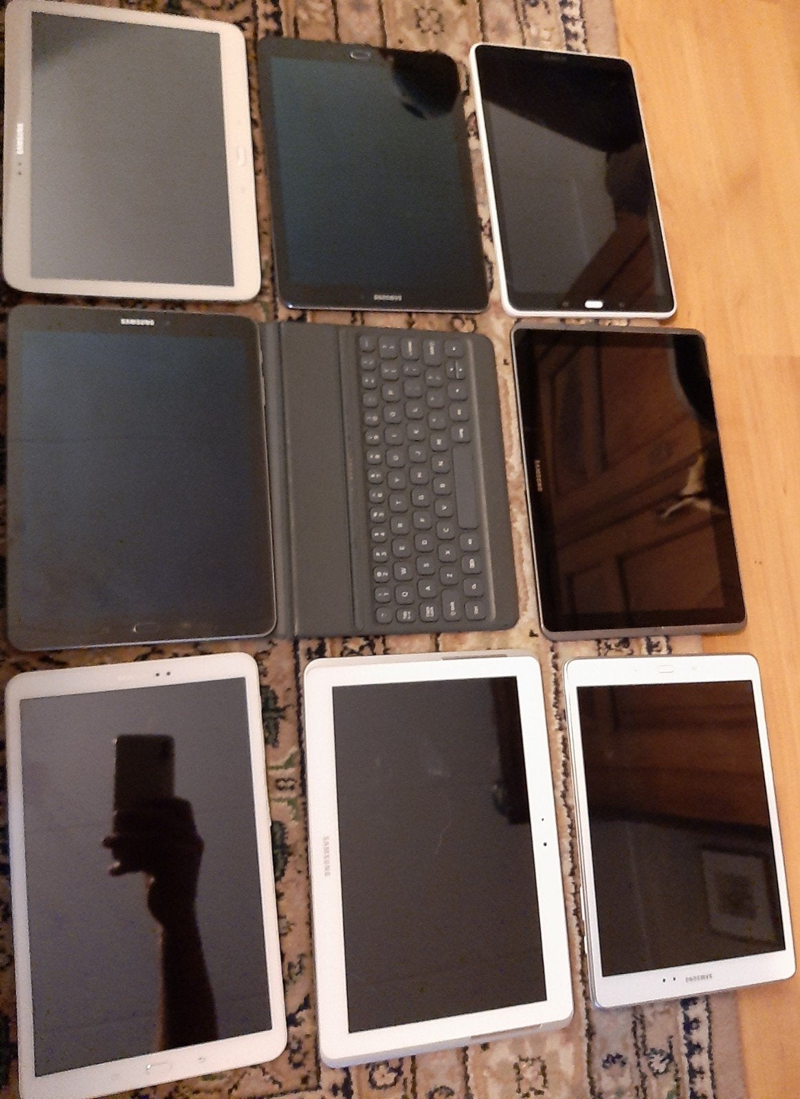 8 Samsung tablets - deels werkend, deels te resetten, 10 inch, Gebruikt, 32 GB, Ophalen of Verzenden