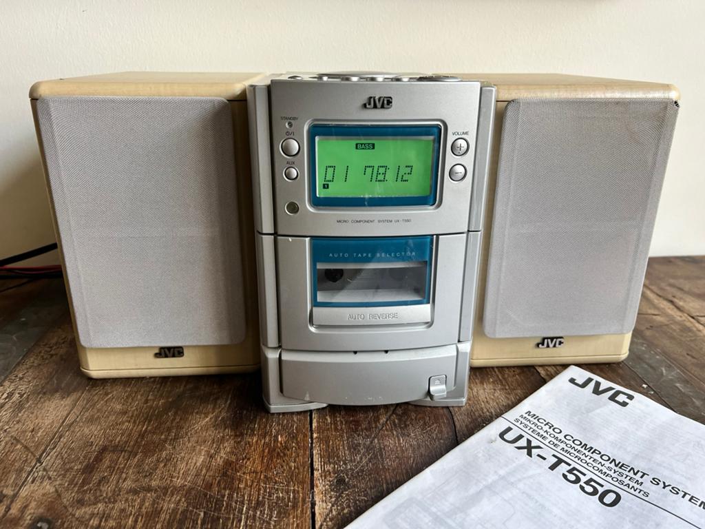 JVC UX-T550 Micro Set – IN ORIGINELE 2002 WORLD CUP DOOS! ⚽, Audio, Tv en Foto, Gebruikt, JVC, Ophalen of Verzenden, Tuner of Radio