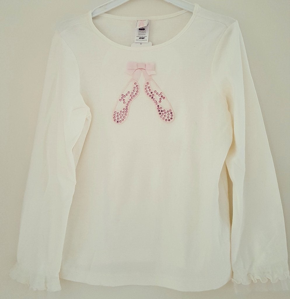 Off-white Gymboree longsleeve maat 134 *NIEUW (0604) a, Meisje, Gymboree, Nieuw, Ophalen of Verzenden