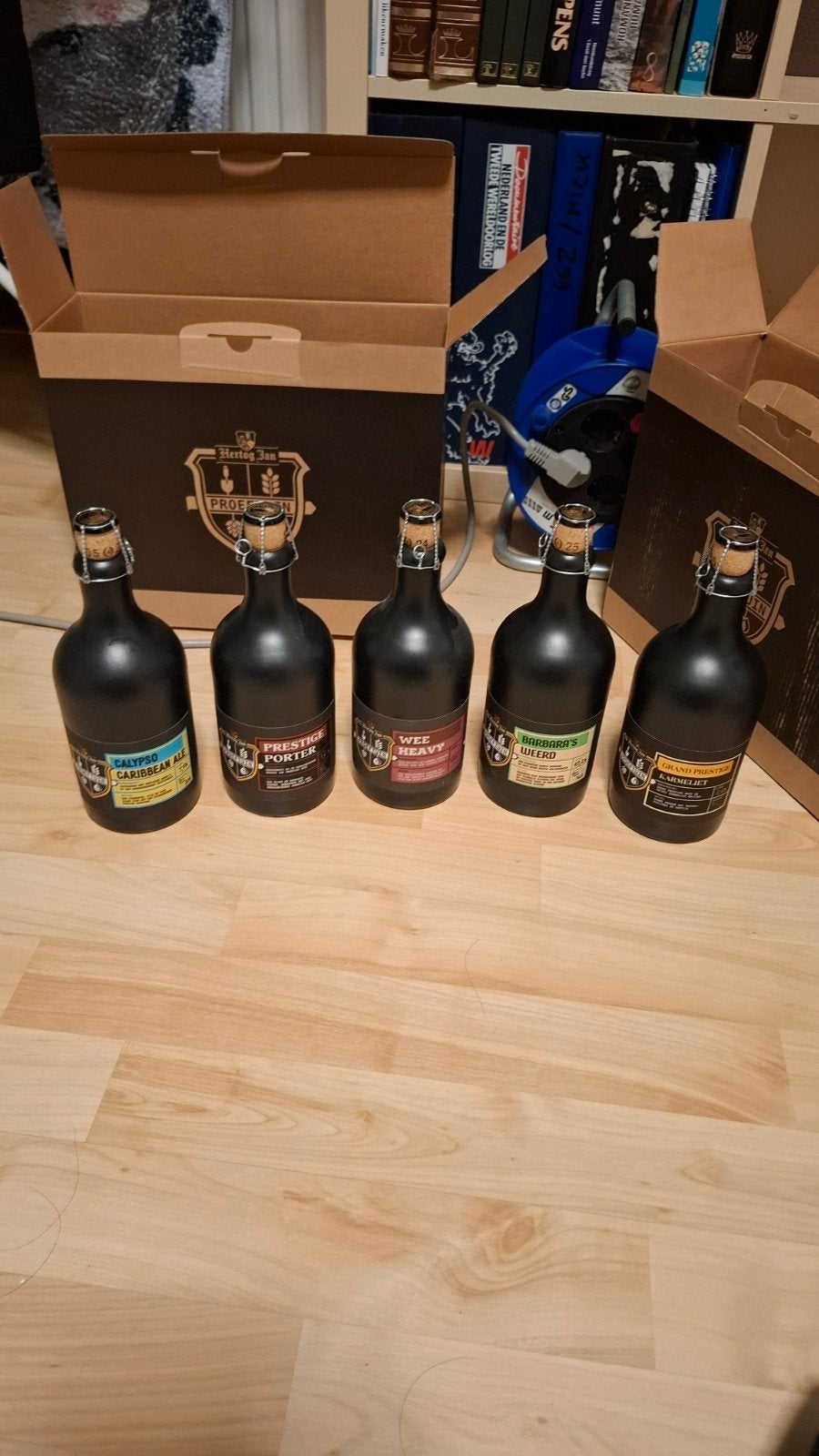 Hertog jan proeftuin grand prestige karmeliet, Verzamelen, Ophalen of Verzenden, Zo goed als nieuw, Flesje(s), Hertog Jan