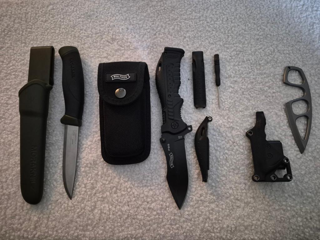 3 zakmessen ( walther morakniv boker+), Ophalen, Zo goed als nieuw