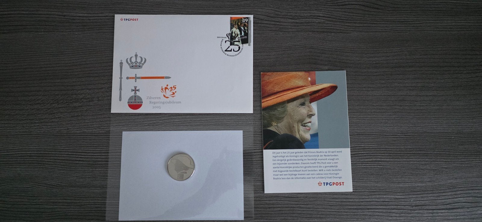 Zilveren regeringsjubileum munt Koningin Beatrix 2005, Postzegels en Munten, Munten | Nederland, Koningin Beatrix, Zilver, Losse munt