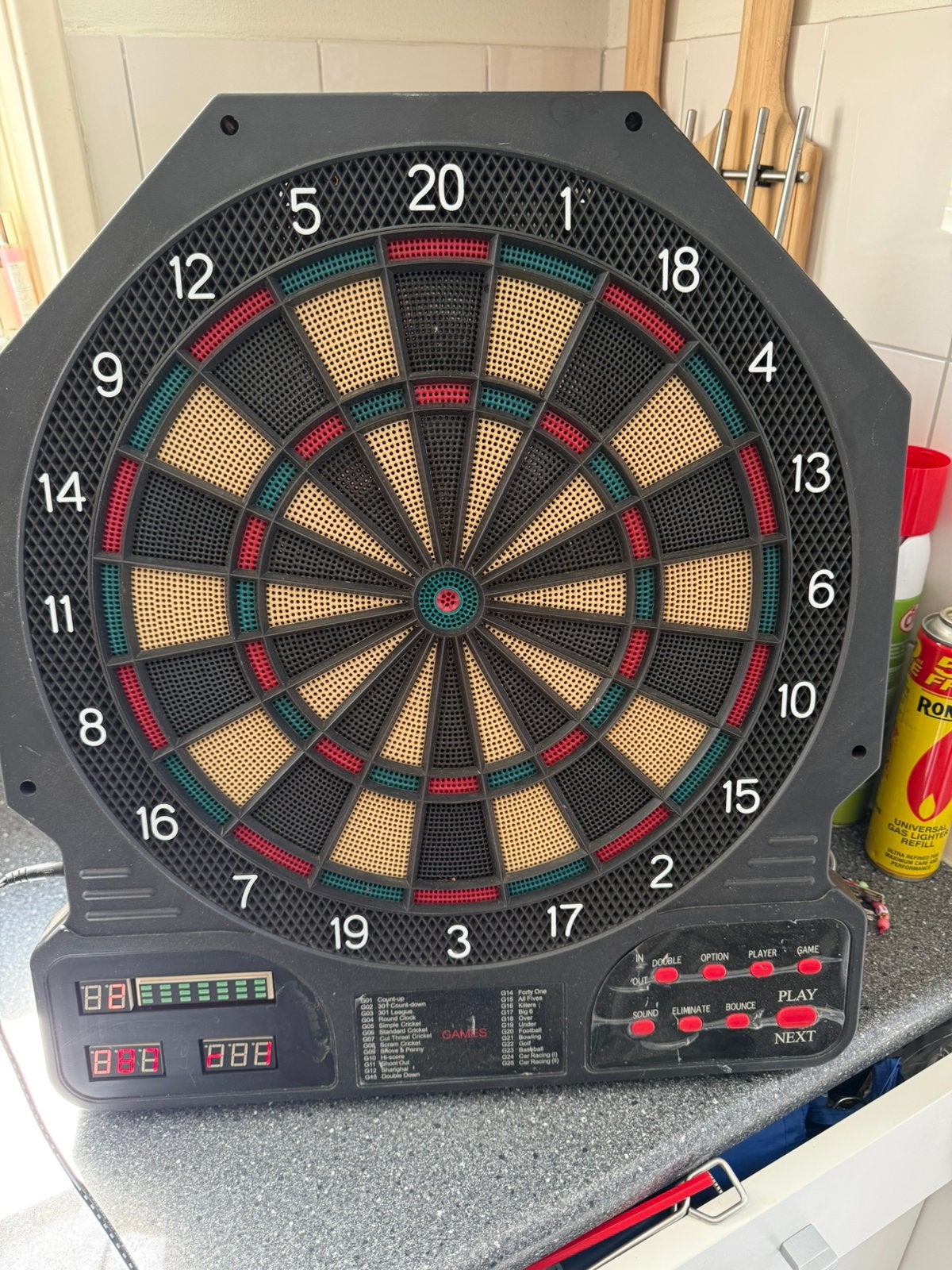 Dartbord electronisch, Ophalen, Zo goed als nieuw