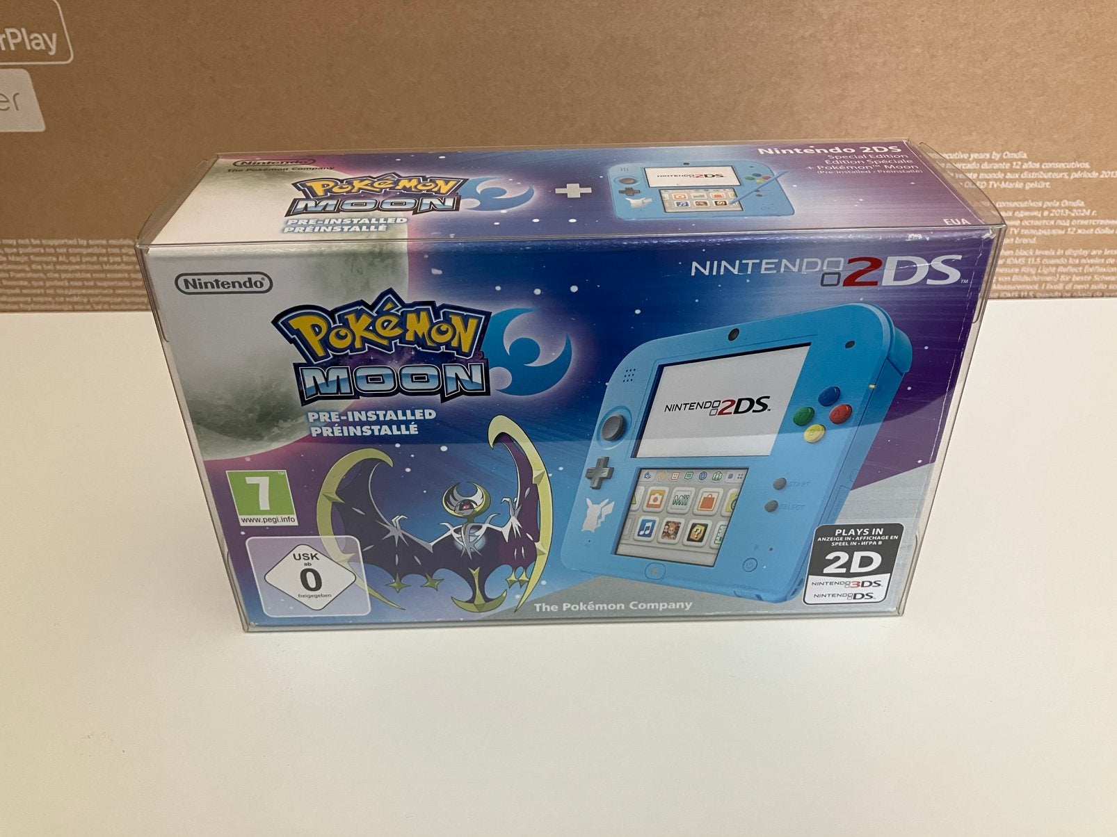 Nintendo 2ds pokemon moon edition, Ophalen of Verzenden, Nieuw, Blauw, 2DS