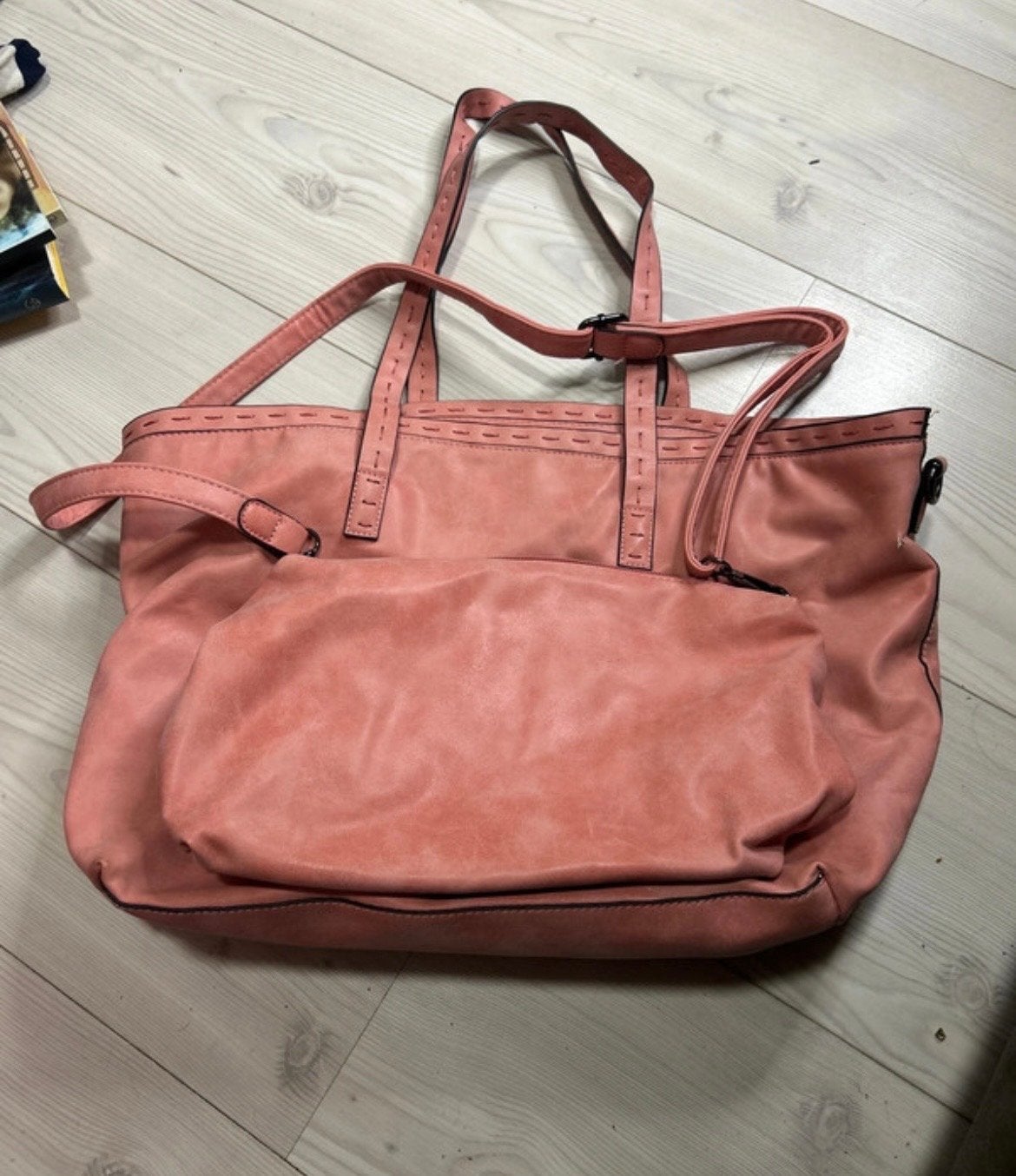 Eternel roze shopper met schoudertasje, Sieraden, Tassen en Uiterlijk, Tassen | Damestassen, Ophalen of Verzenden, Gebruikt, Roze