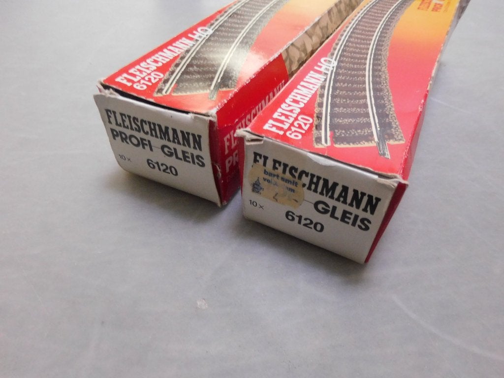 Fleischmann profirails H0  20 x 6120 bochten, Gelijkstroom, Fleischmann, Nieuw, Rails