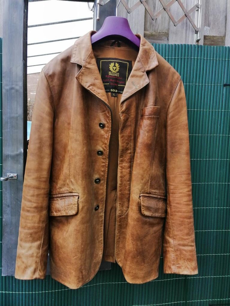 BELSTAFF GOLD label leren jas., Bruin, Maat 56/58 (XL), Ophalen of Verzenden, Belstaff
