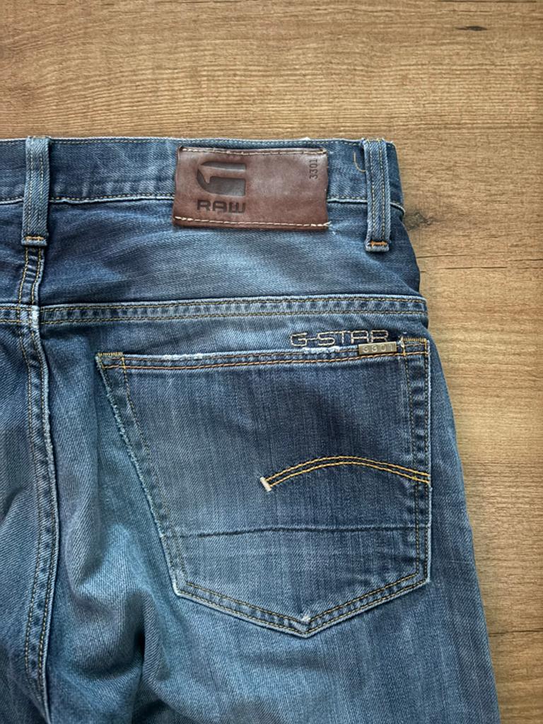 G-star 3301 straight., Ophalen of Verzenden, Zo goed als nieuw, Blauw, W32 (confectie 46) of kleiner