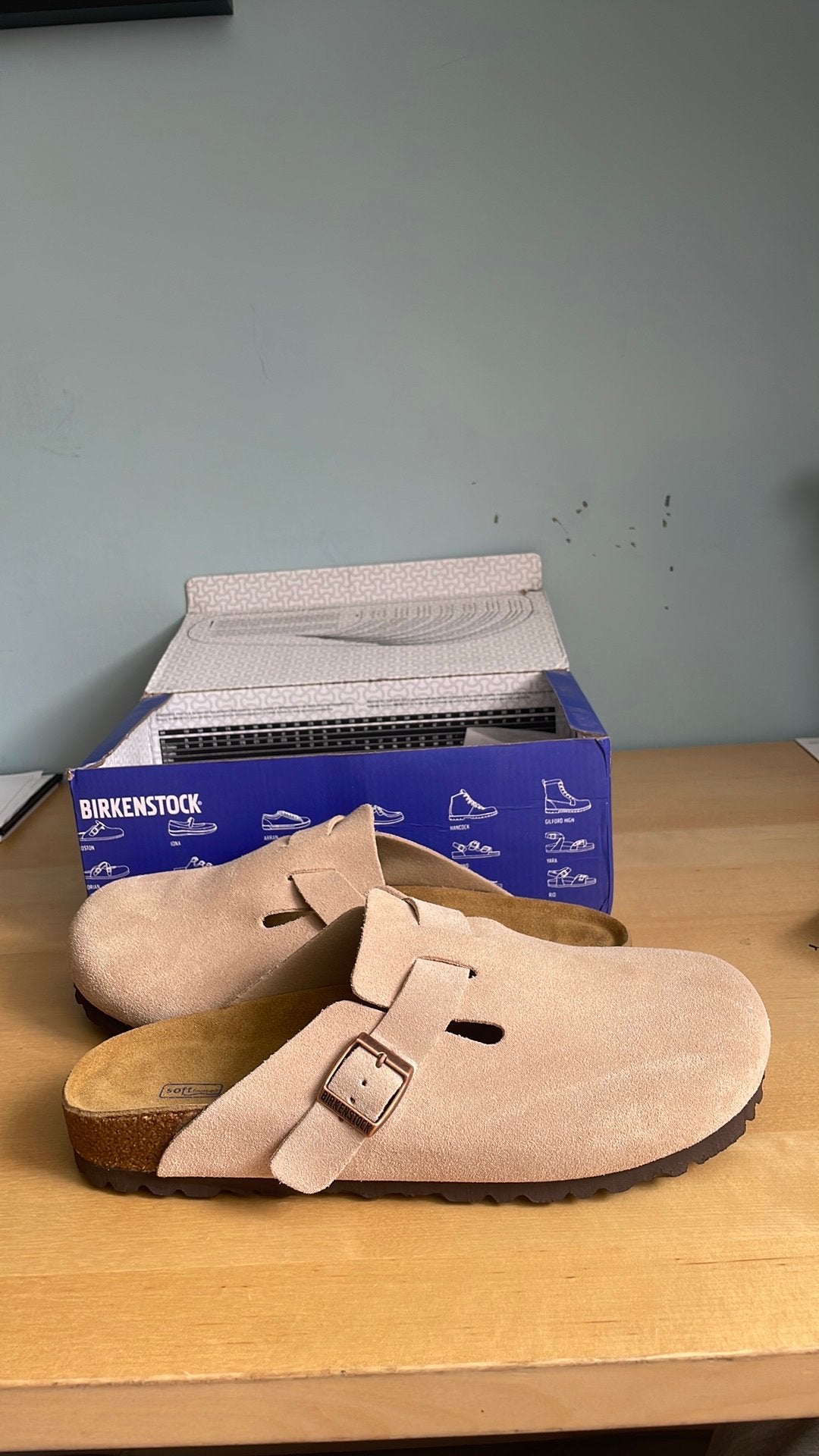 Birkenstock bostons-sand kleur, Sandalen, Overige kleuren, Ophalen of Verzenden, Zo goed als nieuw