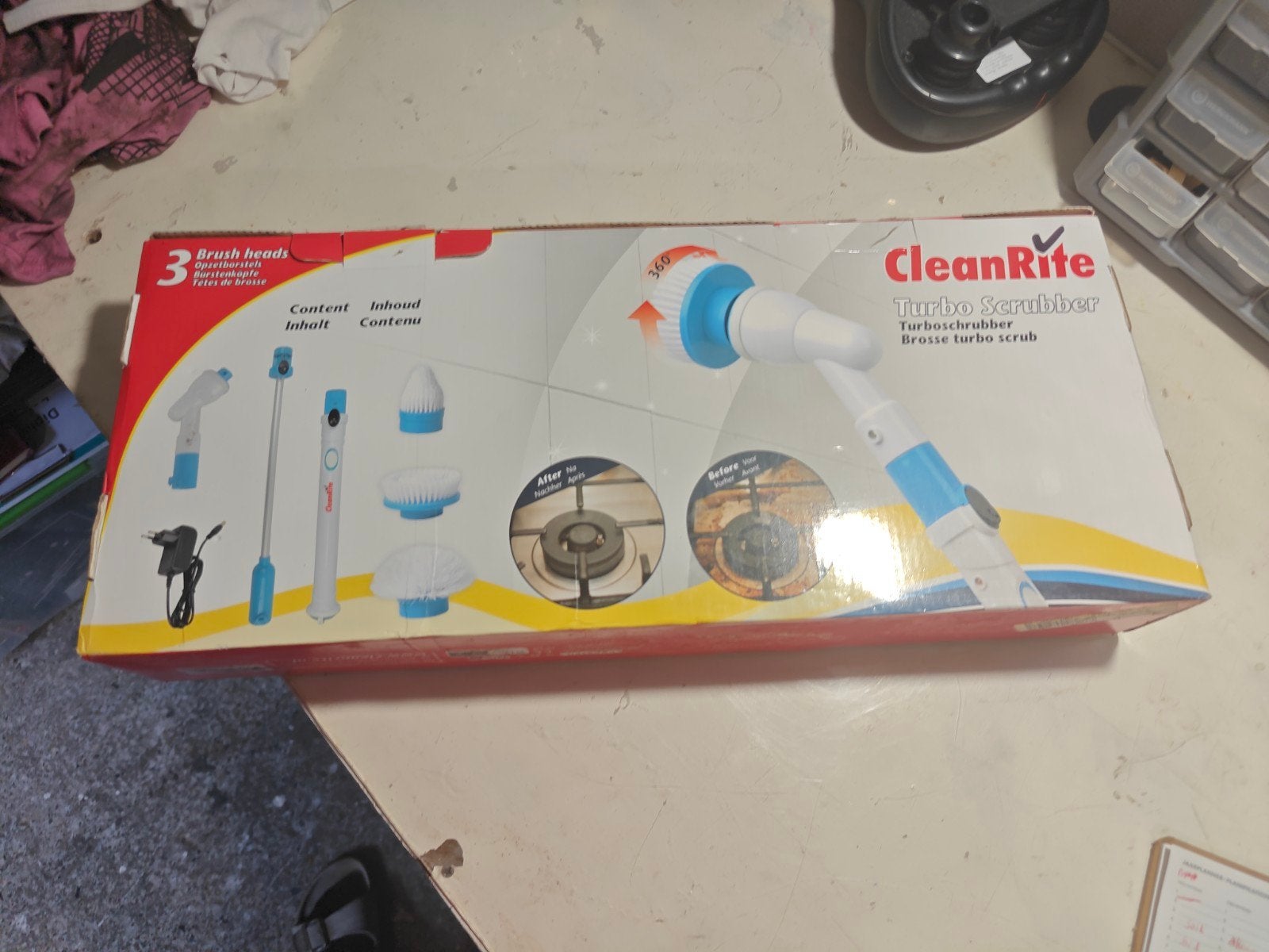 CleanRite Turbo Scrubber - Elektrische Schoonmaakborstel, Ophalen of Verzenden, Bezem of Borstel