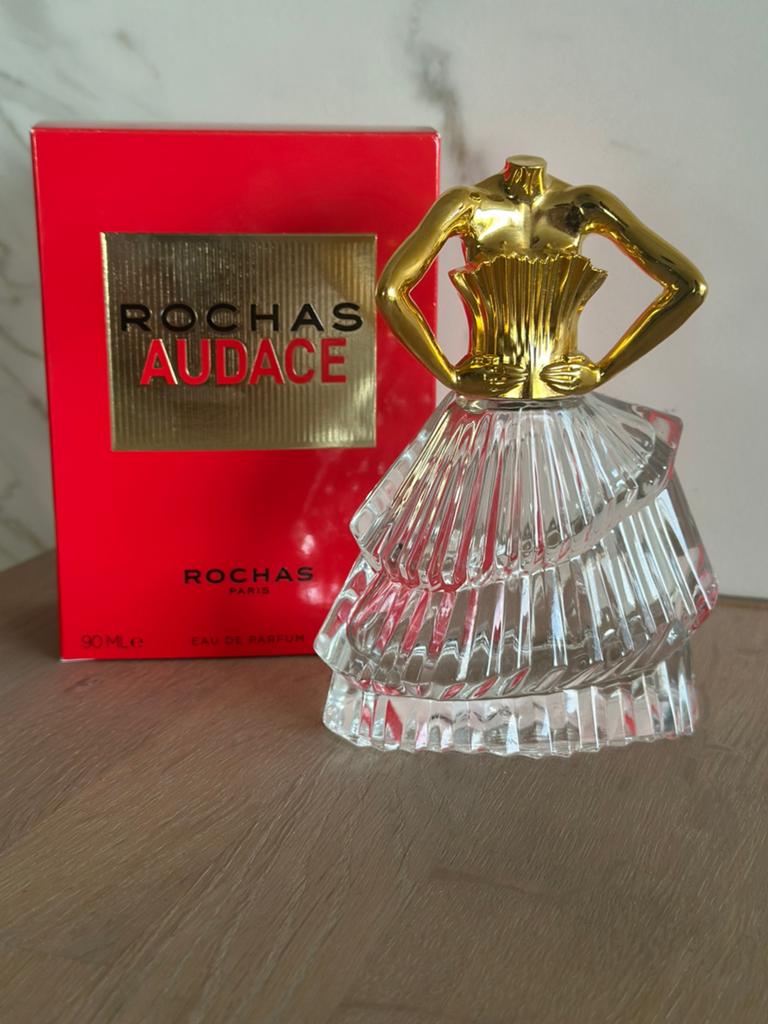 Rochas Audace 90ml lege parfumfles, Verzamelen, Parfumverzamelingen, Ophalen of Verzenden, Gebruikt, Parfumfles