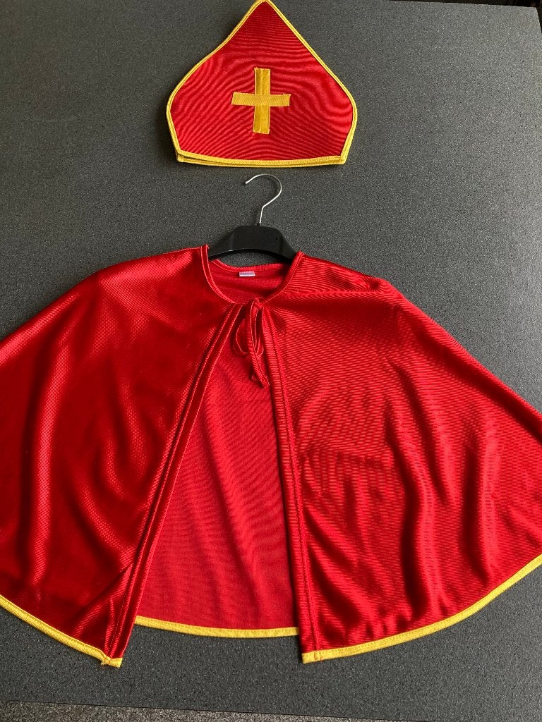 sint en piet mijter pietenmuts cape, Ophalen of Verzenden, Zo goed als nieuw