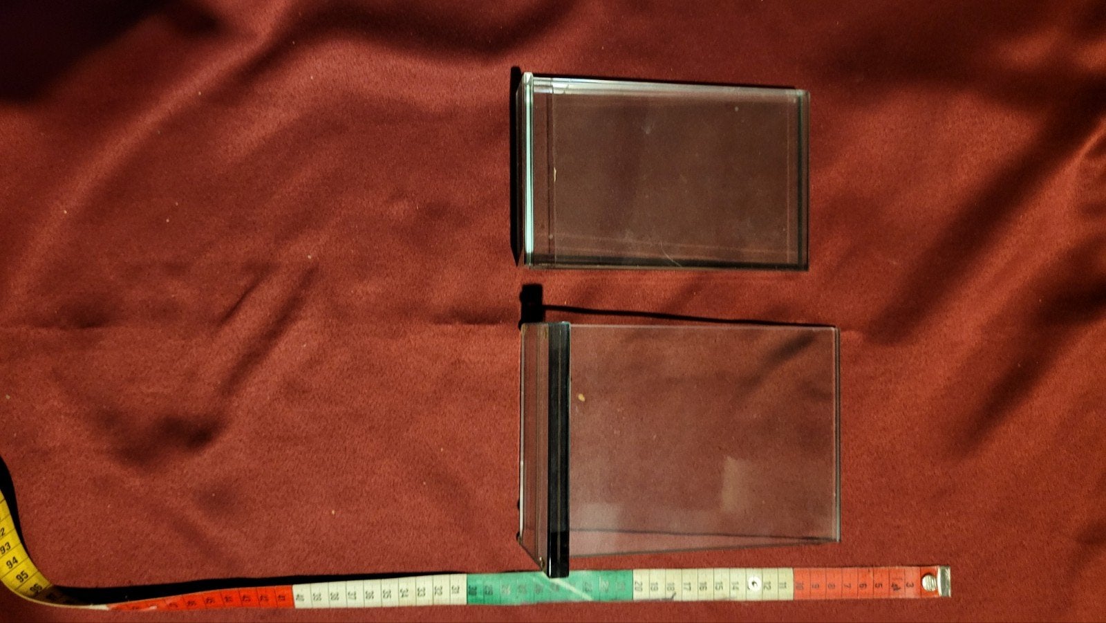 Glazen fotolijsten/standaarden - set van 2, Ophalen of Verzenden, Zo goed als nieuw, Glas, Modern