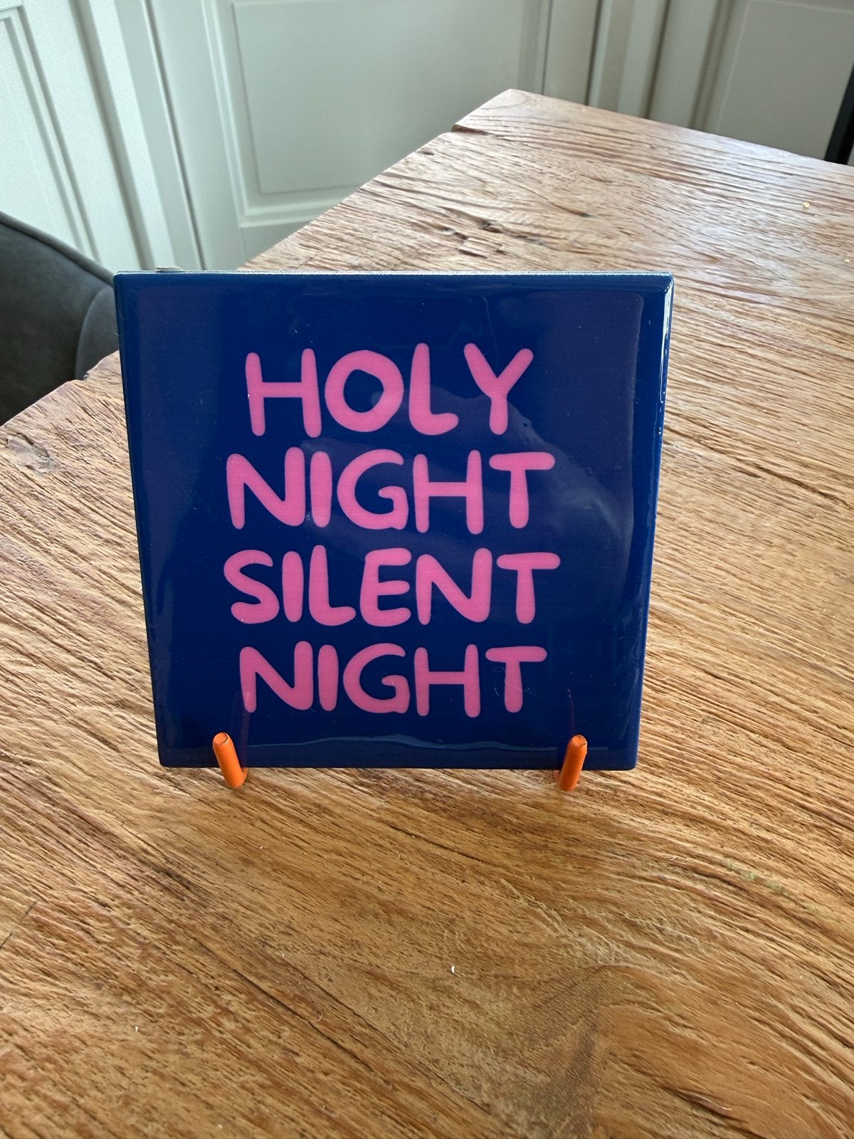 Leuke Tegelspreuk - Holy Night Silent Night, Ophalen of Verzenden