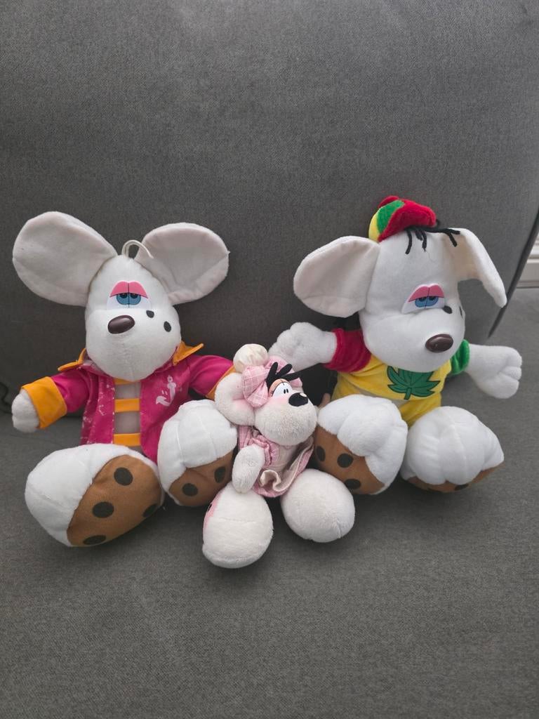 Set van 3 Diddl knuffels, Verzamelen, Ophalen of Verzenden, Zo goed als nieuw, Knuffel
