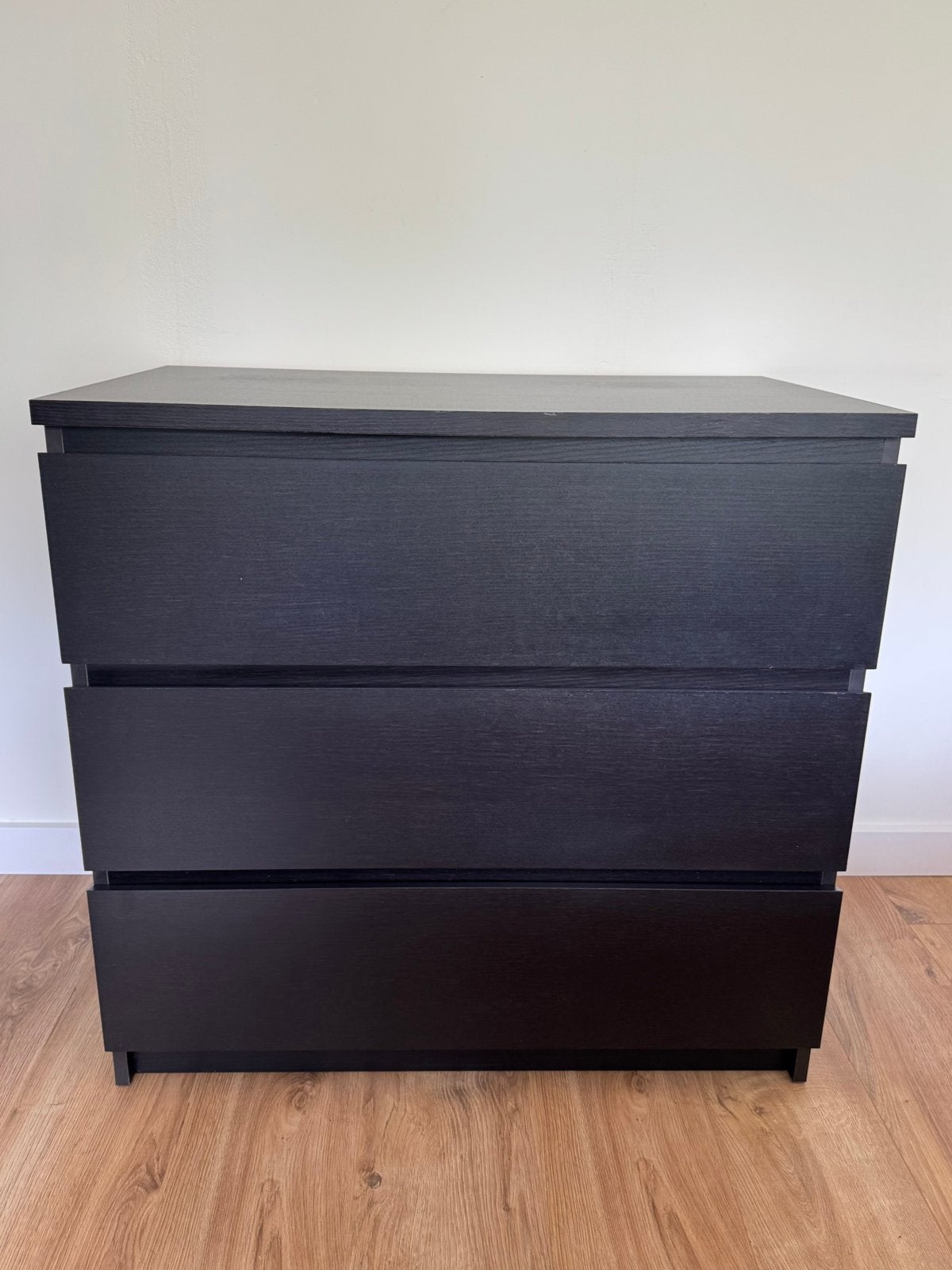 IKEA Malm ladekast met 3 laden - Zwartbruin, Ophalen, Gebruikt, 50 tot 100 cm, 3 of 4 laden