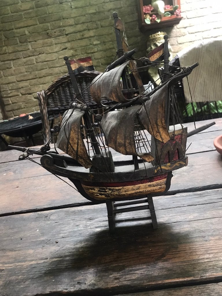Houten schip - boot antiek, Ophalen of Verzenden, Zo goed als nieuw