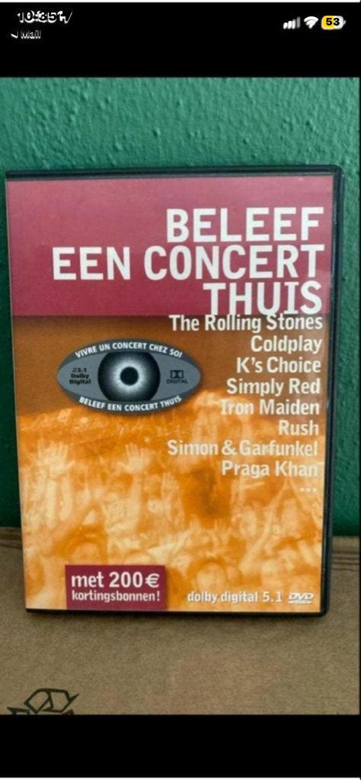 Beleef een Concert Thuis DVD - The Rolling Stones, Coldplay, Cd's en Dvd's, Dvd's | Muziek en Concerten, Alle leeftijden, Nederlands