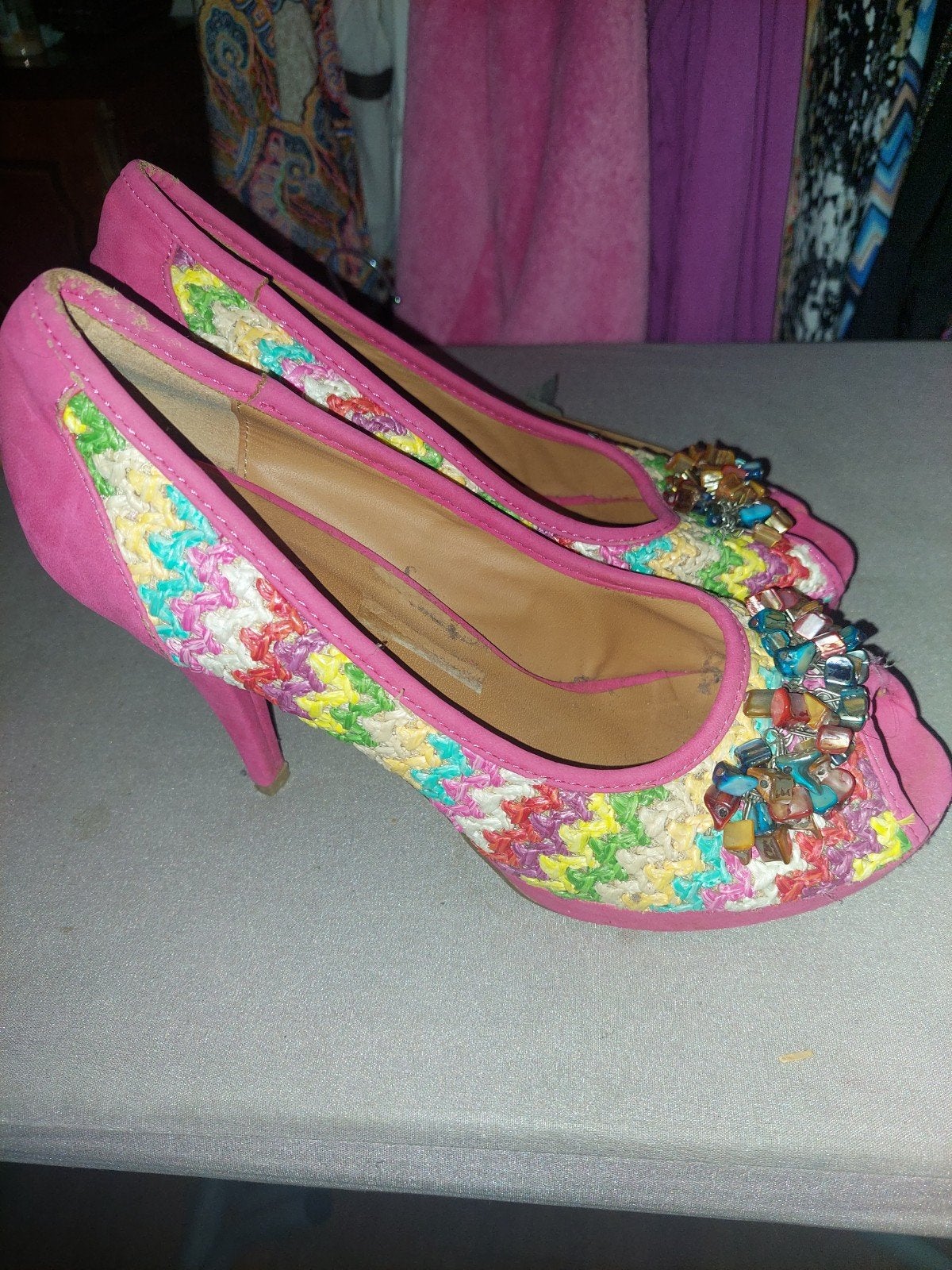Mox Peep-toe Pumps met Kralen - Maat 41, Ophalen, Pumps, Zo goed als nieuw, Mox