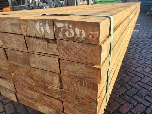 Azobé hardhouten balken 60x150 mm, Ophalen, Nieuw, Hardhout, 250 cm of meer