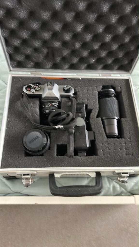 Pentax K1000 camera incl. 3 lenzen en 1 flitser, Ophalen of Verzenden, Gebruikt, Spiegelreflex, Pentax