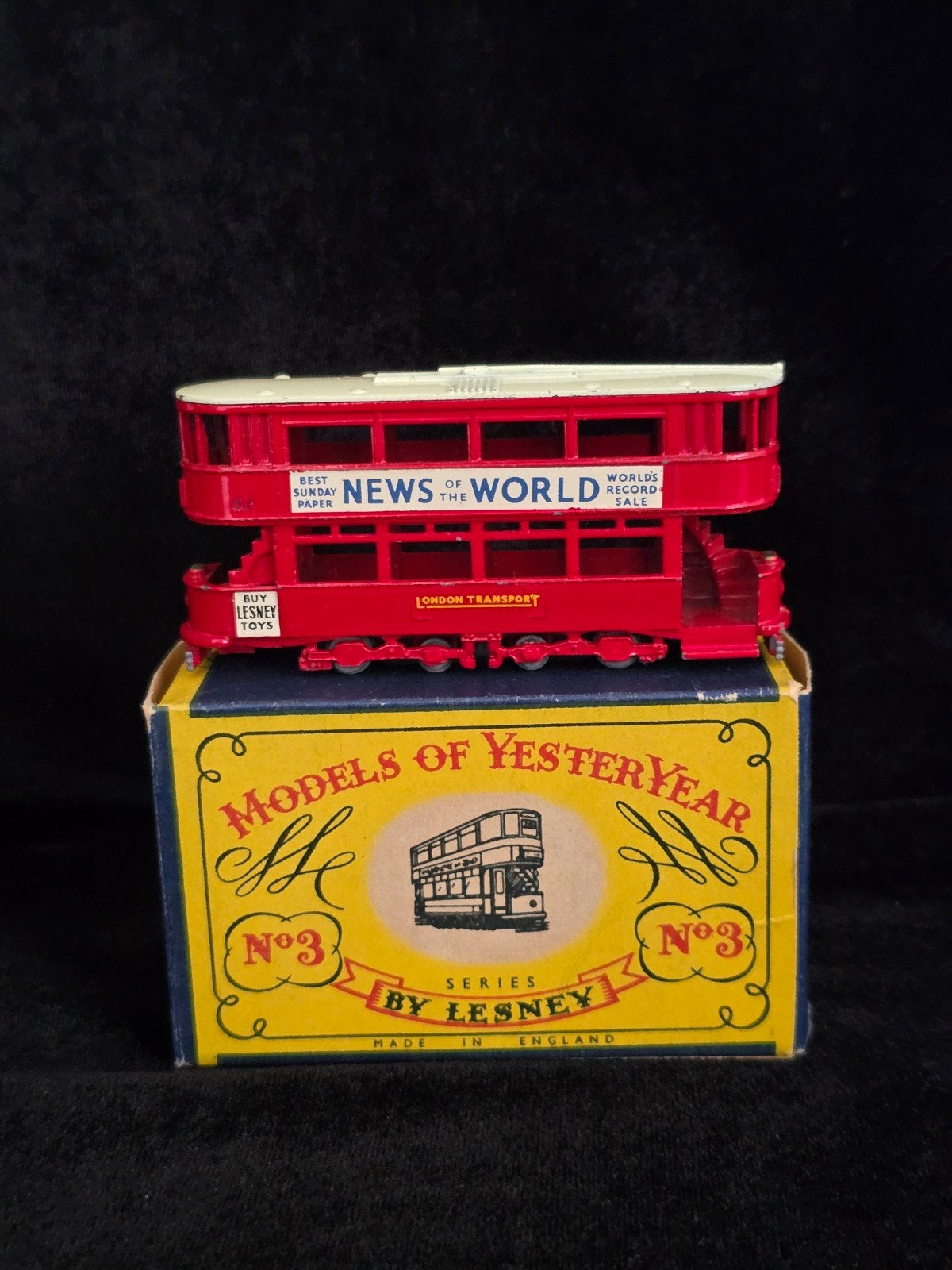 Lesney Matchbox MOY, nr 3, 1907 London E class tram, Ophalen of Verzenden, Gebruikt, Overige typen