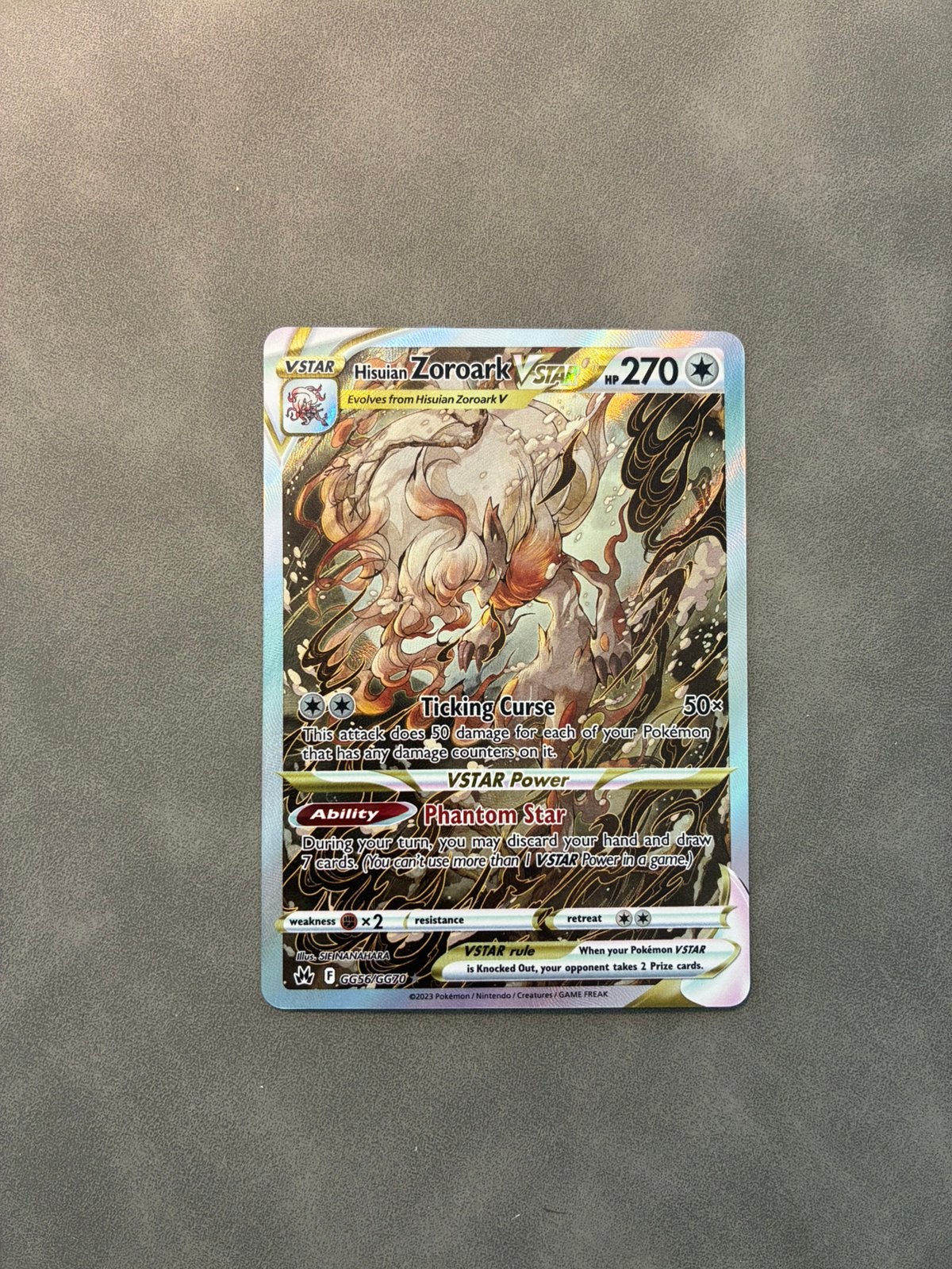 Hisuian Zoroark Vstar GG56 Crown Zenith, Ophalen of Verzenden, Zo goed als nieuw