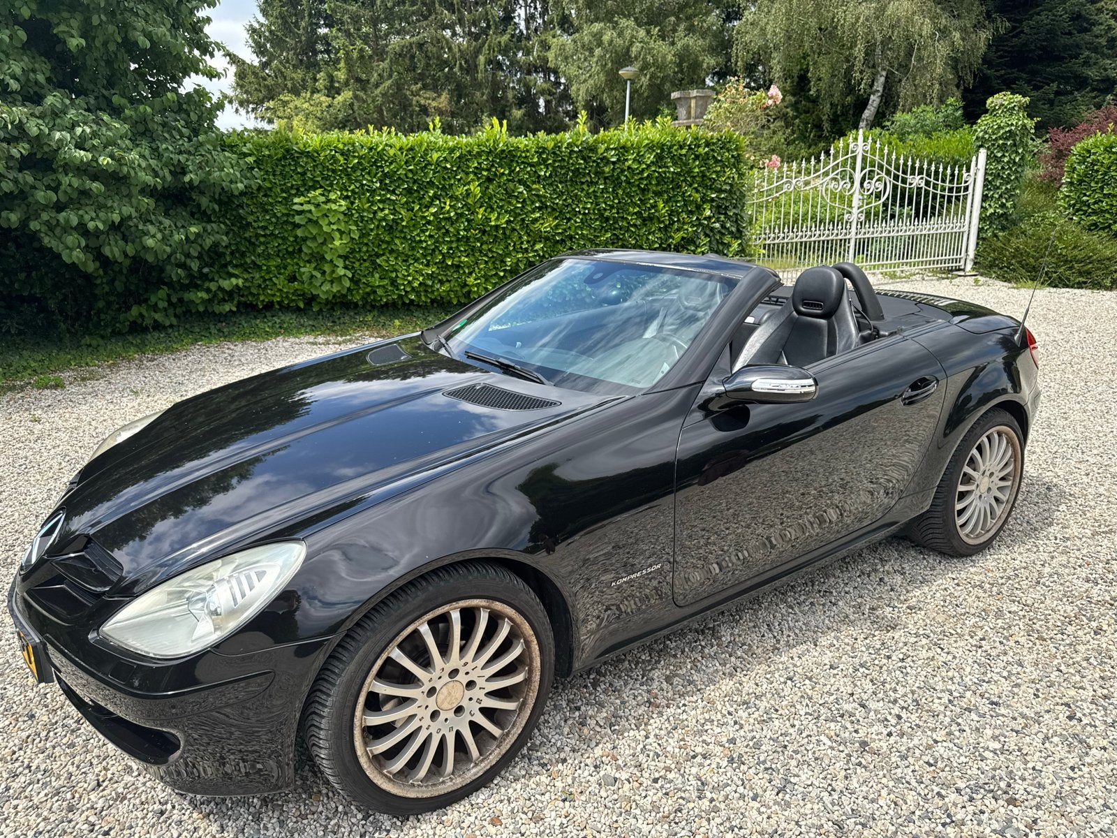 Mercedes-Benz SLK 1.8 Slk200 Kompr Roadster AUT 2005 Zwart, Auto's, Mercedes-Benz, Particulier, SLK, Adaptieve lichten, Airbags