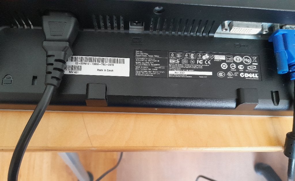Dell beeldscherm SE198WFPf (19 inch) met VGA kabel, Hp, Gebruikt, 3 tot 5 ms, Ophalen of Verzenden