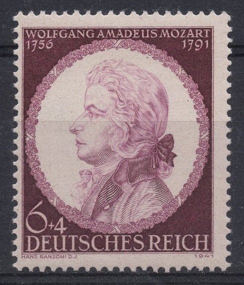 Duitse Rijk (134) - komponist Mozart, Postzegels en Munten, Postzegels | Europa | Duitsland, Verzenden, Duitse Keizerrijk