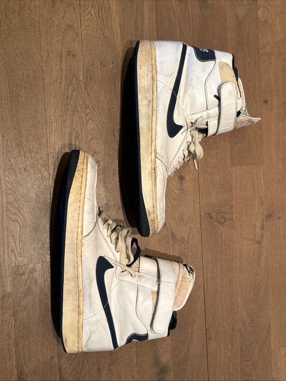 Vintage Nike High Top Sneakers - 1986 Stijl, Ophalen of Verzenden, Gedragen, Wit, Sneakers of Gympen