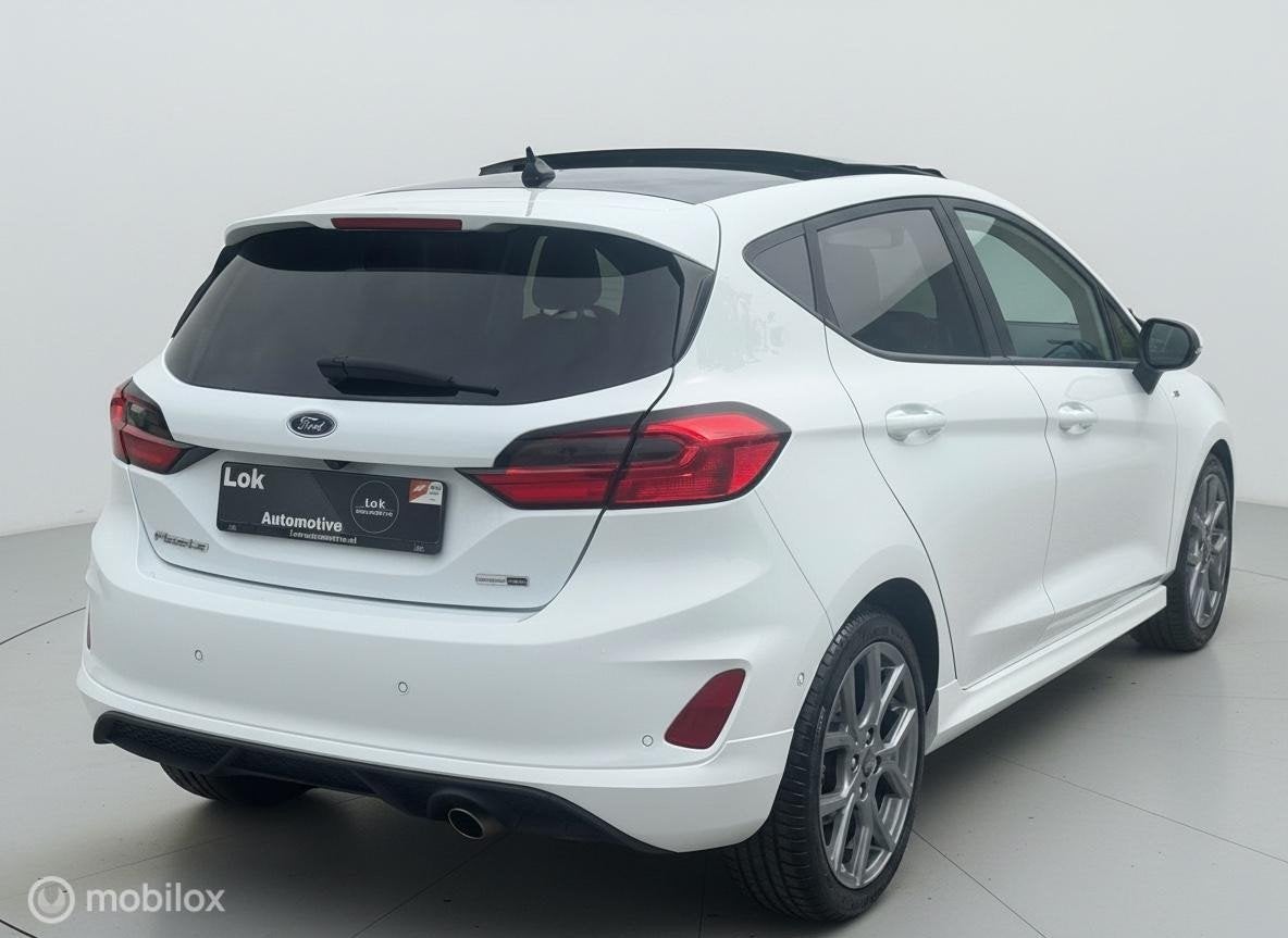 Ford Fiesta 1.0 EcoBoost Hybrid ST-Line PANO|LED|CAMERA|AUT|, Automatische klimaatregeling, Gebruikt, Wit, Bedrijf