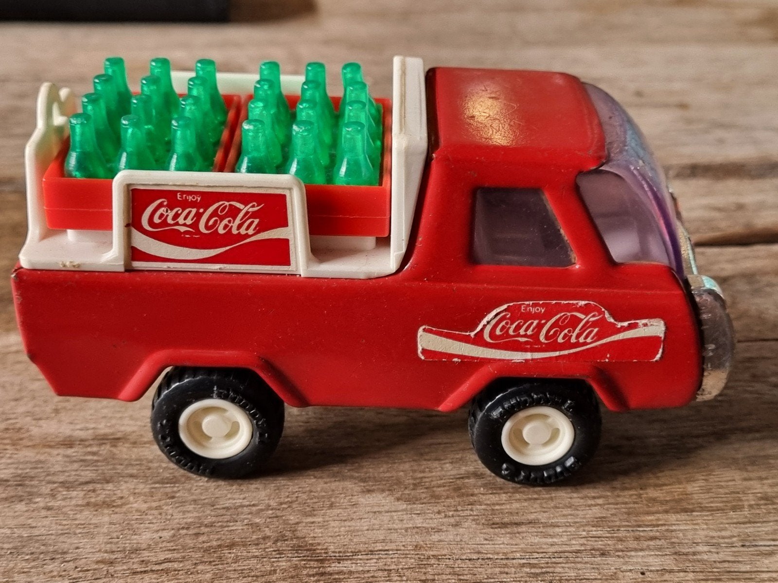 Vintage Buddy L Coca-Cola Vrachtwagen met Flessen, Verzamelen, Ophalen of Verzenden